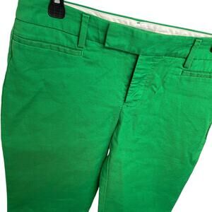 Gap 0R Green Vibrant Stretch 100% Cotton Fitted Modern Boot Pants